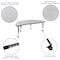 Flash Furniture Mobile 60" Circle Wave Grey Table Set-14" Chairs XU-GRP-14CH-A60-HCIRC-GY-T-P-CAS-GG - alternate 8